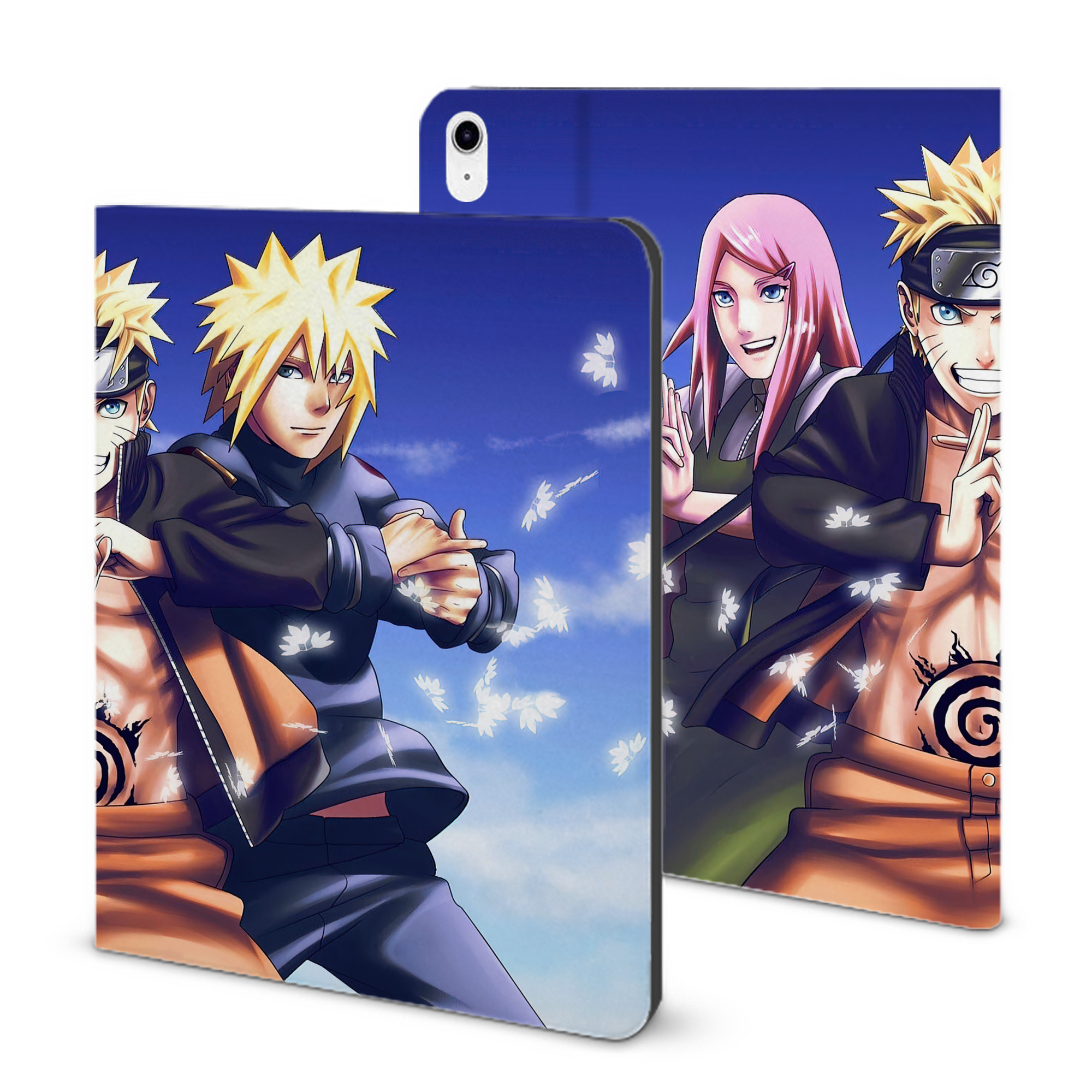 （画像用） NARUTO -ナルト- NARUTO -ナルト- 疾風伝 IPad ケース ブック型 PUレザー TPU 耐衝撃 軽量 薄型 ペン収納なし 全面保護 IPad 各モデル対応